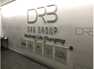 Lobby Logo and Floating Panel System